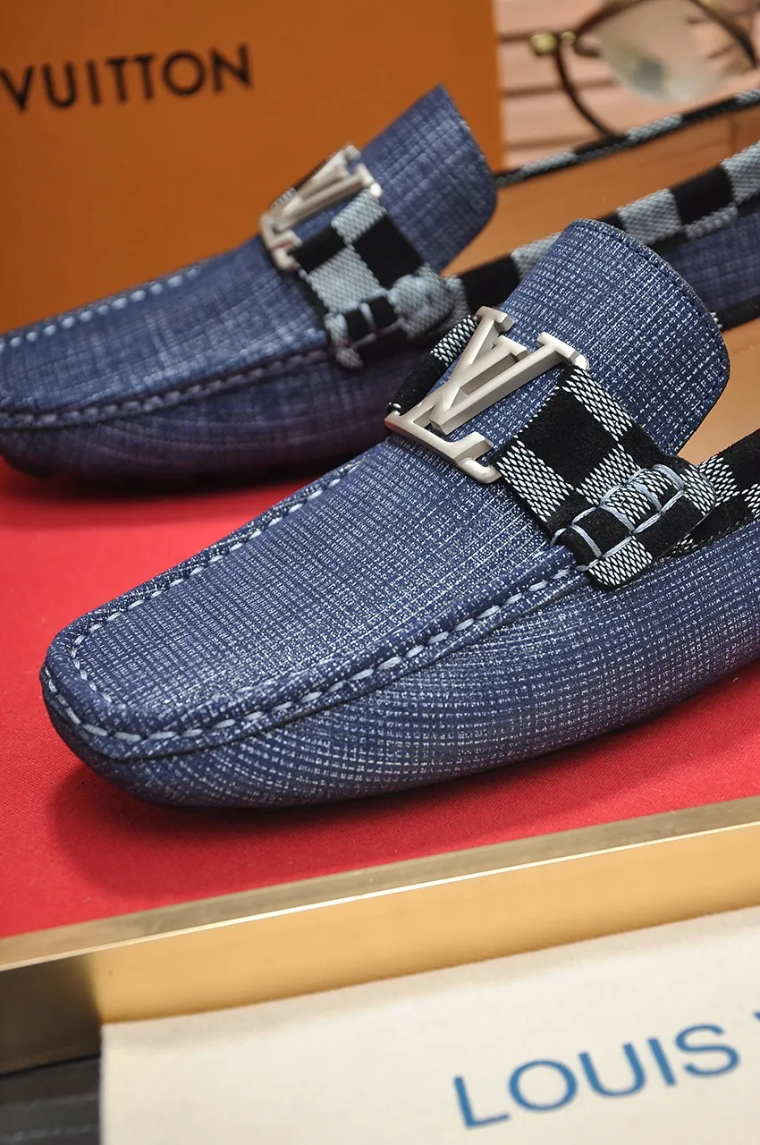 Men's men's shoes 💰420💶 [LV Doudou shoes] (water-dyed cowhide lining) new model is on the market, available on the official website. The new Doudou shoes are processed into single-color materials, and the uppers are made of imported horsehide leather. The body of the shoe is fully hemmed with mark thread, and is lined with imported original cowhide leather. The elegant shoe shape is super suitable for all-matching, and the size is 38-44.